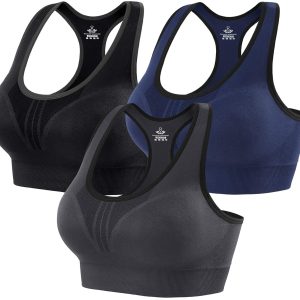 Heathyoga High Impact Sports Bras for Women High Support Padded Sports Bra Workout Bras for Women Racerback Bra for Yoga