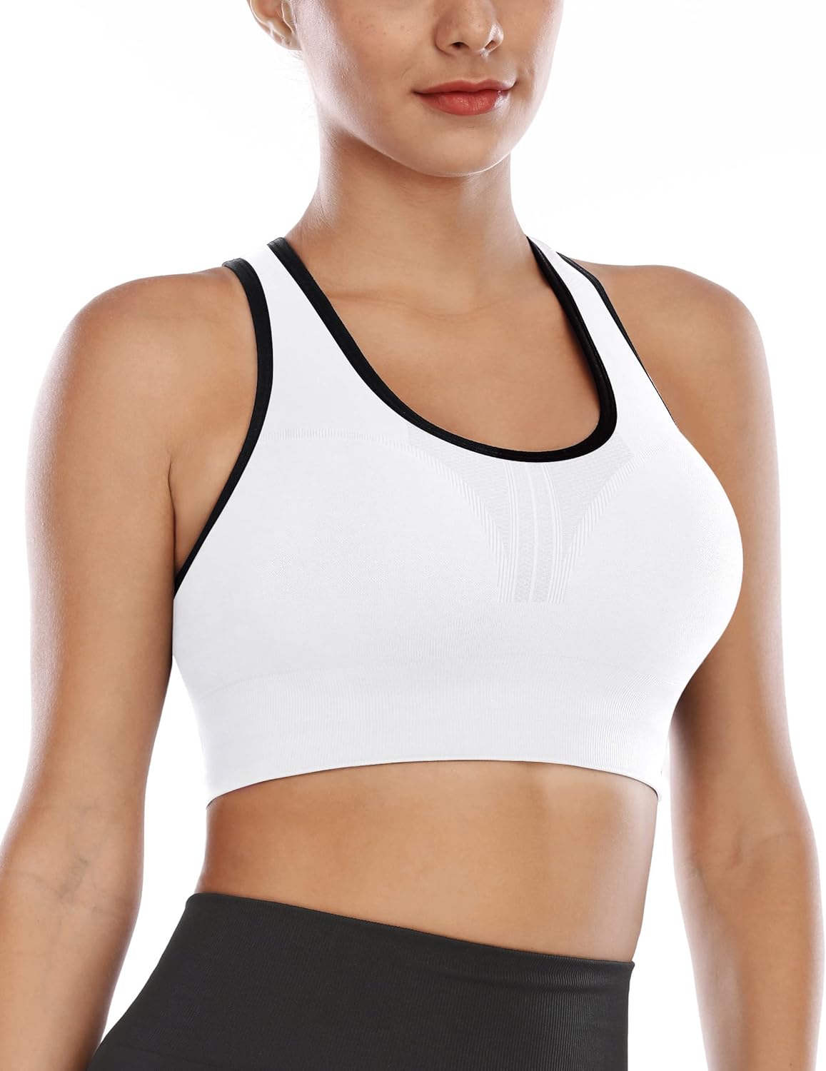 Heathyoga High Impact Sports Bras for Women High Support Padded Sports Bra Workout Bras for Women Racerback Bra for Yoga