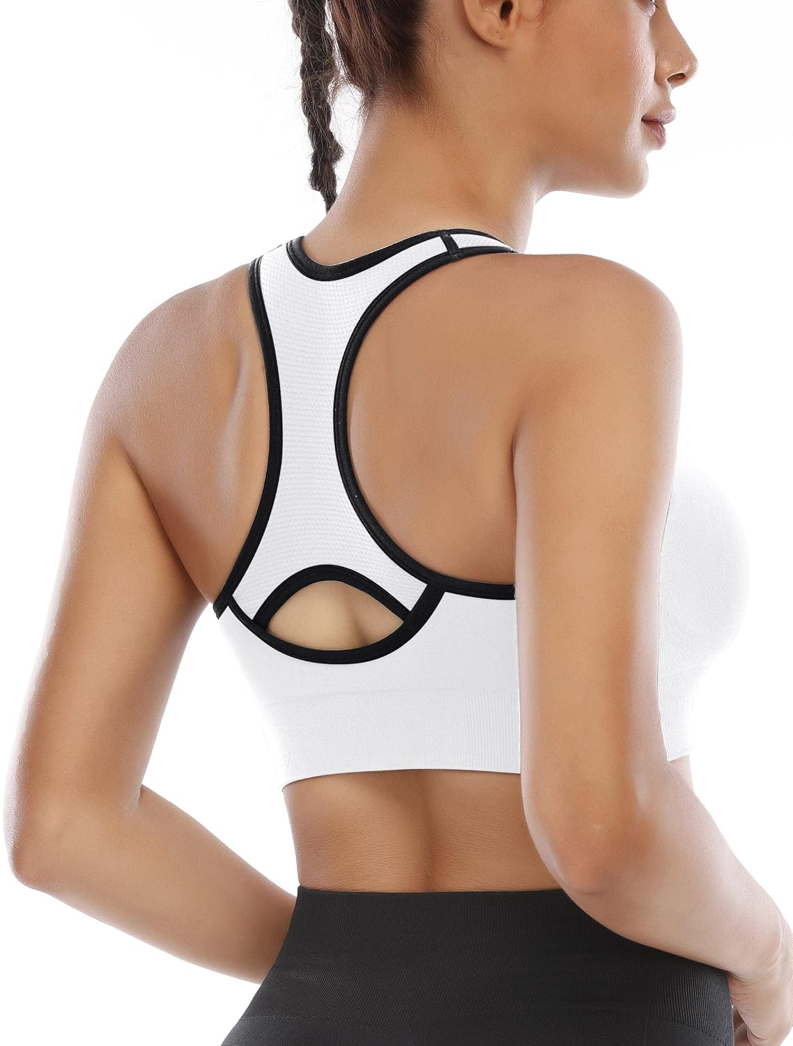 Heathyoga High Impact Sports Bras for Women High Support Padded Sports Bra Workout Bras for Women Racerback Bra for Yoga