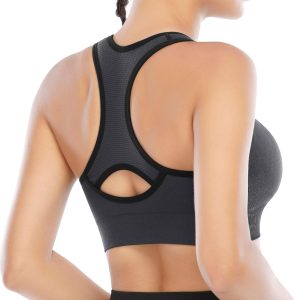 Heathyoga High Impact Sports Bras for Women High Support Padded Sports Bra Workout Bras for Women Racerback Bra for Yoga