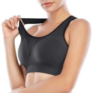 Heathyoga High Impact Sports Bras for Women High Support Padded Sports Bra Workout Bras for Women Racerback Bra for Yoga