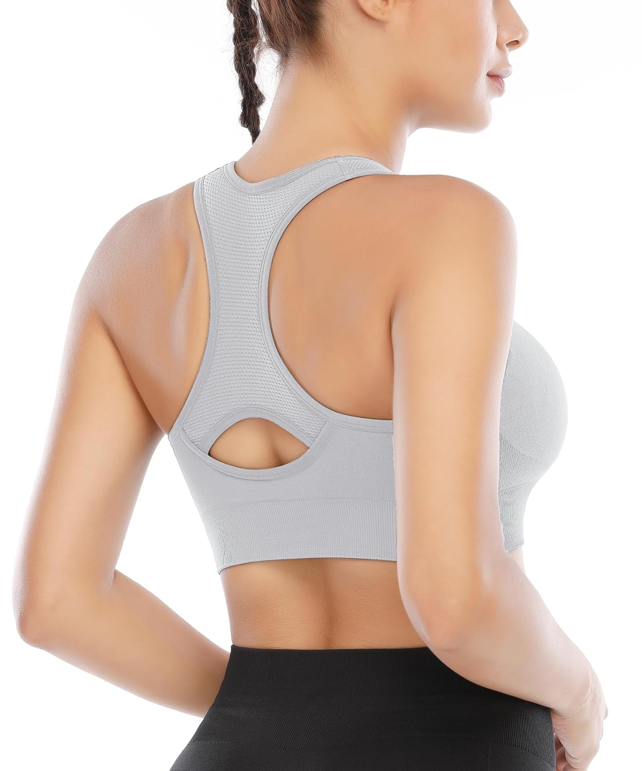 Heathyoga High Impact Sports Bras for Women High Support Padded Sports Bra Workout Bras for Women Racerback Bra for Yoga