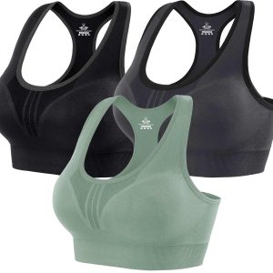 Heathyoga High Impact Sports Bras for Women High Support Padded Sports Bra Workout Bras for Women Racerback Bra for Yoga