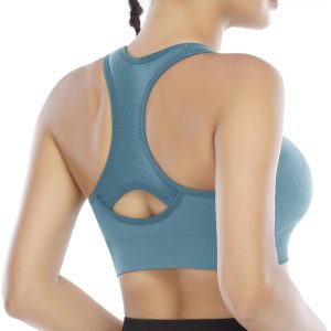 Heathyoga High Impact Sports Bras for Women High Support Padded Sports Bra Workout Bras for Women Racerback Bra for Yoga
