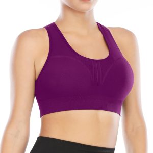 Heathyoga High Impact Sports Bras for Women High Support Padded Sports Bra Workout Bras for Women Racerback Bra for Yoga
