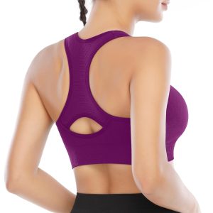 Heathyoga High Impact Sports Bras for Women High Support Padded Sports Bra Workout Bras for Women Racerback Bra for Yoga