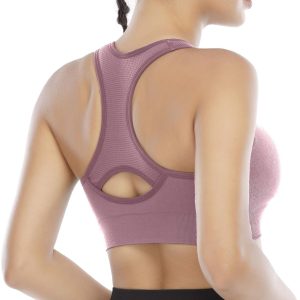 Heathyoga High Impact Sports Bras for Women High Support Padded Sports Bra Workout Bras for Women Racerback Bra for Yoga