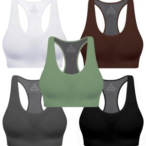 MIRITY Women Racerback Sports Bras - High Impact Workout Gym Activewear Bra