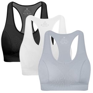 MIRITY Women Racerback Sports Bras - High Impact Workout Gym Activewear Bra