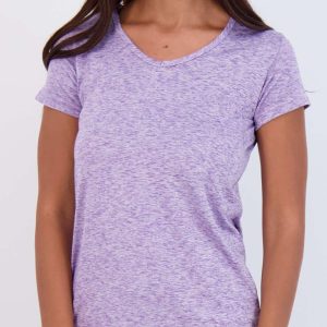 Real Essentials 5 Pack: Women's Dry Fit Short Sleeve V Neck Workout Top - Fitness Gym Athletic Yoga T-Shirt (Plus Available)