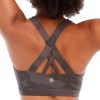 RUNNING GIRL Sports Bra for Women, Criss-Cross Back Padded Strappy Sports Bras Medium Support Yoga Bra with Removable Cups