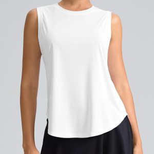 SANTINY Women's Sleeveless Workout Tops Breathable Lightweight Active Tennis Yoga Shirts Athletic Running Tank Tops for Women