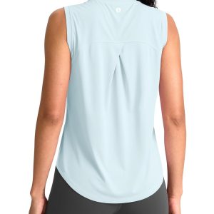 SANTINY Women's Sleeveless Workout Tops Breathable Lightweight Active Tennis Yoga Shirts Athletic Running Tank Tops for Women