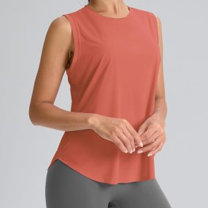 SANTINY Women's Sleeveless Workout Tops Breathable Lightweight Active Tennis Yoga Shirts Athletic Running Tank Tops for Women