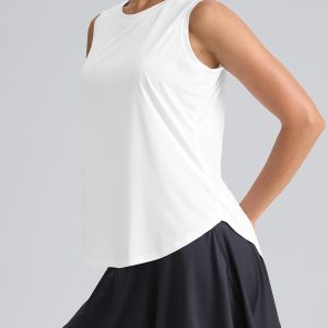 SANTINY Women's Sleeveless Workout Tops Breathable Lightweight Active Tennis Yoga Shirts Athletic Running Tank Tops for Women