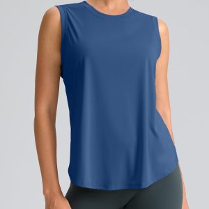 SANTINY Women's Sleeveless Workout Tops Breathable Lightweight Active Tennis Yoga Shirts Athletic Running Tank Tops for Women