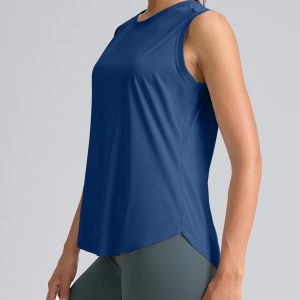 SANTINY Women's Sleeveless Workout Tops Breathable Lightweight Active Tennis Yoga Shirts Athletic Running Tank Tops for Women