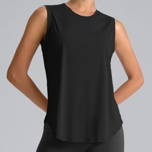 SANTINY Women's Sleeveless Workout Tops Breathable Lightweight Active Tennis Yoga Shirts Athletic Running Tank Tops for Women