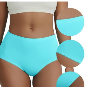 Seamless High Waisted Underwear for Women No Show Panties Full Coverage Ladies Panties 12 Pack