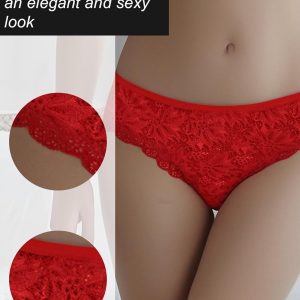 Seamless Underwear for Women Sexy No Show Bikini Panties Lace Ladies Soft Breathable Cotton Bikini for Ladies 12 Pack