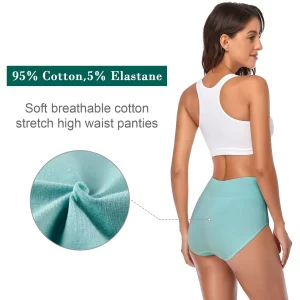 Solid Color Elastic Women Cotton Panties High Waist Panties Underwear Wholesale Plus Size Custom Women Underwear
