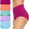 Solid Color Elastic Women Cotton Panties High Waist Panties Underwear Wholesale Plus Size Custom Women Underwear