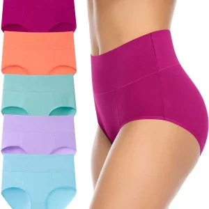 Solid Color Elastic Women Cotton Panties High Waist Panties Underwear Wholesale Plus Size Custom Women Underwear