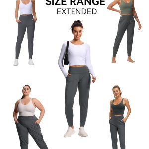 THE GYM PEOPLE Women's Joggers Pants Lightweight Athletic Leggings Tapered Lounge Pants for Workout, Yoga, Running