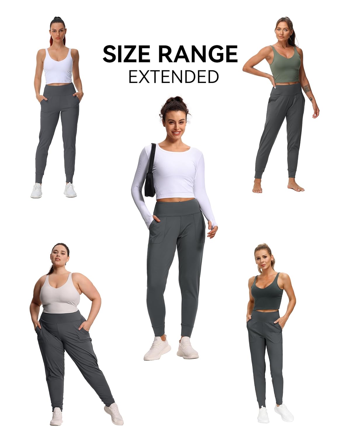 THE GYM PEOPLE Women's Joggers Pants Lightweight Athletic Leggings Tapered Lounge Pants for Workout, Yoga, Running