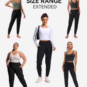 THE GYM PEOPLE Women's Joggers Pants Lightweight Athletic Leggings Tapered Lounge Pants for Workout, Yoga, Running