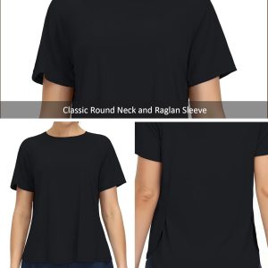 THE GYM PEOPLE Women's Short Sleeve Workout Shirts Breathable Yoga T-Shirts with Side Slits Athletic Tee Tops