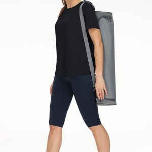 THE GYM PEOPLE Women's Short Sleeve Workout Shirts Breathable Yoga T-Shirts with Side Slits Athletic Tee Tops