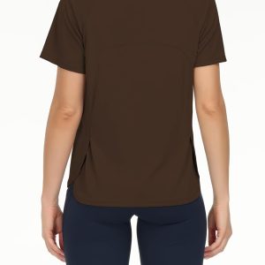 THE GYM PEOPLE Women's Short Sleeve Workout Shirts Breathable Yoga T-Shirts with Side Slits Athletic Tee Tops