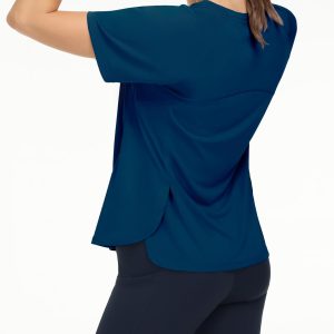 THE GYM PEOPLE Women's Short Sleeve Workout Shirts Breathable Yoga T-Shirts with Side Slits Athletic Tee Tops