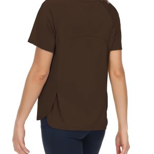 THE GYM PEOPLE Women's Short Sleeve Workout Shirts Breathable Yoga T-Shirts with Side Slits Athletic Tee Tops