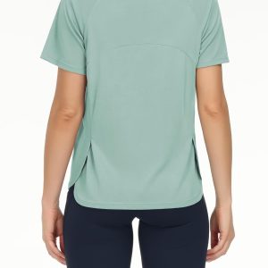 THE GYM PEOPLE Women's Short Sleeve Workout Shirts Breathable Yoga T-Shirts with Side Slits Athletic Tee Tops