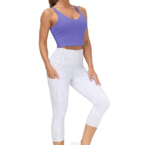 THE GYM PEOPLE Womens' Sports Bra Longline Wirefree Padded with Medium Support