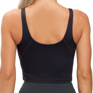 THE GYM PEOPLE Womens' Sports Bra Longline Wirefree Padded with Medium Support