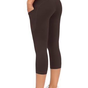 THE GYM PEOPLE Womens' Yoga Pants High Waist with Pocket Tummy Control