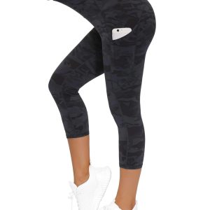 THE GYM PEOPLE Womens' Yoga Pants High Waist with Pocket Tummy Control