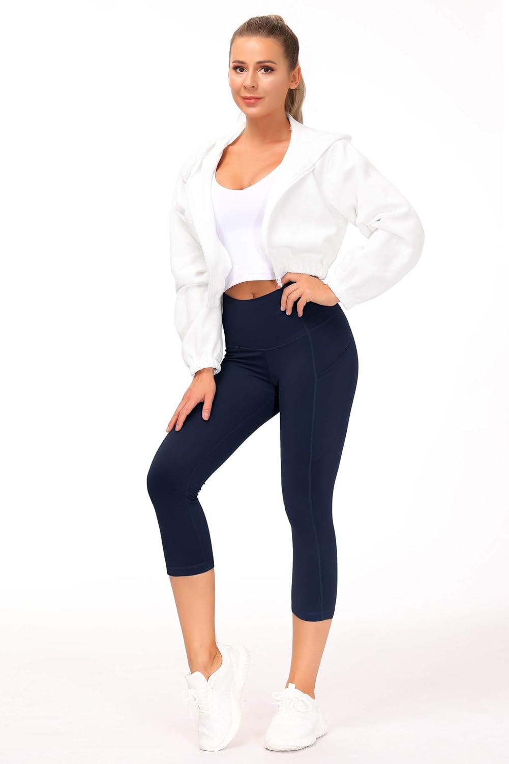 THE GYM PEOPLE Womens' Yoga Pants High Waist with Pocket Tummy Control