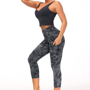 THE GYM PEOPLE Womens' Yoga Pants High Waist with Pocket Tummy Control