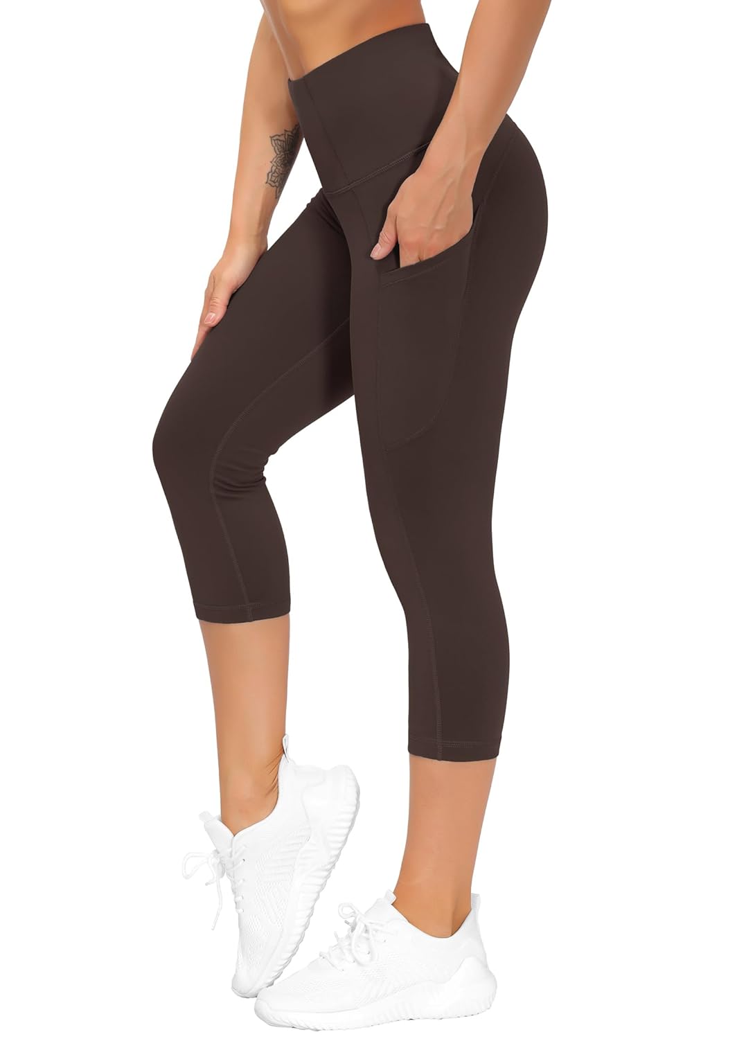 THE GYM PEOPLE Womens' Yoga Pants High Waist with Pocket Tummy Control