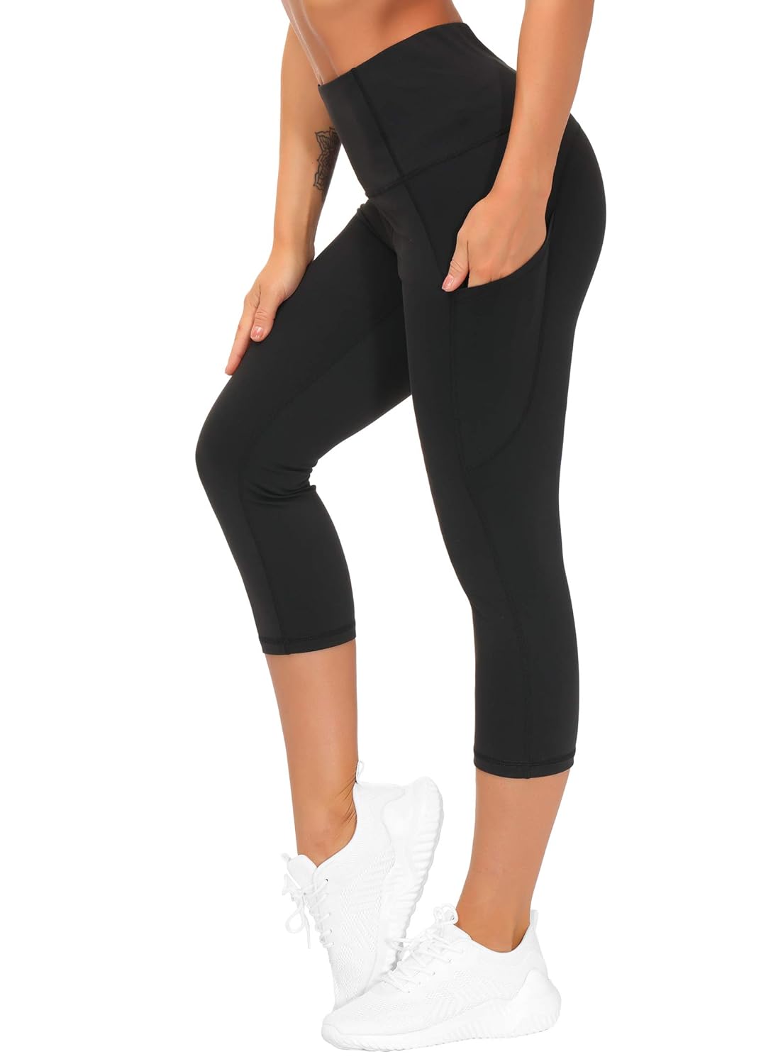 THE GYM PEOPLE Womens' Yoga Pants High Waist with Pocket Tummy Control