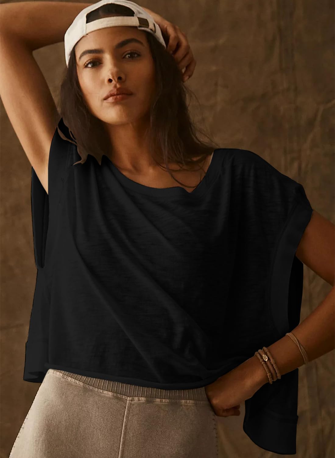 Women Short Sleeve Workout Shirts Open Back Tops Casual Yoga Y2k Athletic Gym Slouchy Crop Running Tees