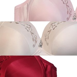 Women's Double Support Wireless No Underwire Seamless Full Coverage Supportive T Shirt Everyday Bras