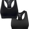 Women's Seamless Racerback Sports Bra High Impact Support Yoga Gym Workout Fitness