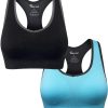 Women's Seamless Racerback Sports Bra High Impact Support Yoga Gym Workout Fitness
