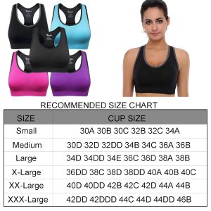Women's Seamless Racerback Sports Bra High Impact Support Yoga Gym Workout Fitness