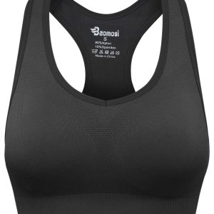 Women's Seamless Racerback Sports Bra High Impact Support Yoga Gym Workout Fitness